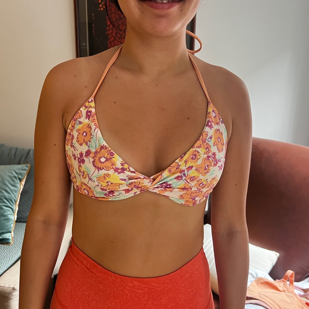 Flower print bikini set